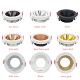 Round Nickel Recessed LED Ceiling Light Adjustable Frame MR16 GU10 Bulb Fixture Downlight Holder