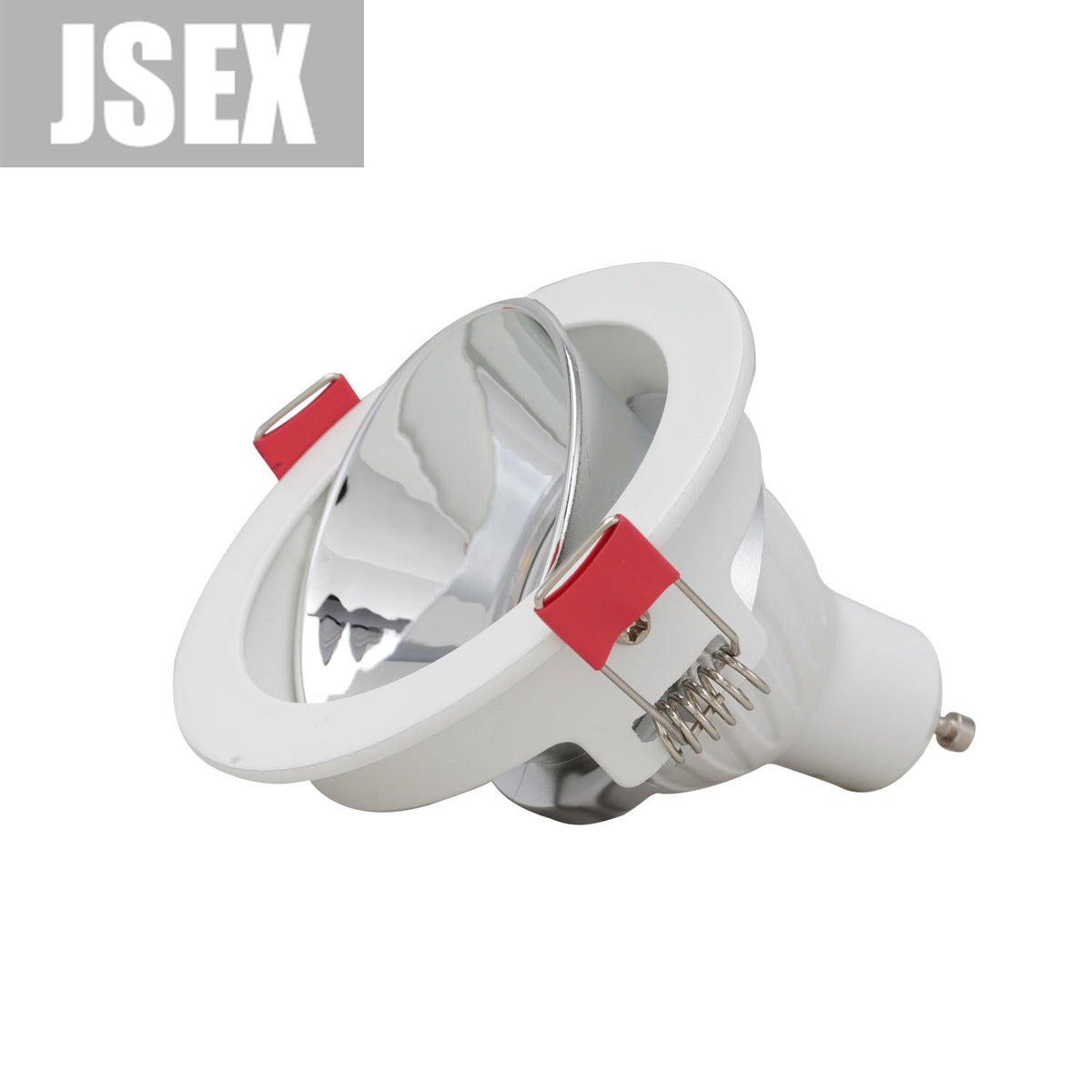 Round Nickel Recessed LED Ceiling Light Adjustable Frame MR16 GU10 Bulb Fixture Downlight Holder