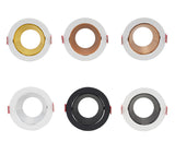 Round Nickel Recessed LED Ceiling Light Adjustable Frame MR16 GU10 Bulb Fixture Downlight Holder