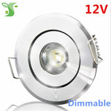 DC 12V dimmable LED downlight  led verlichting led panel 1W spot light with driver  black/silver/white color 5pcs/lot