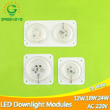 Ultra Bright Thin Mini Led Module 12W 18W 24W For Ceiling Lamp Downlight Replace Accessory Magnetic Source Light Board Bulb 220V
