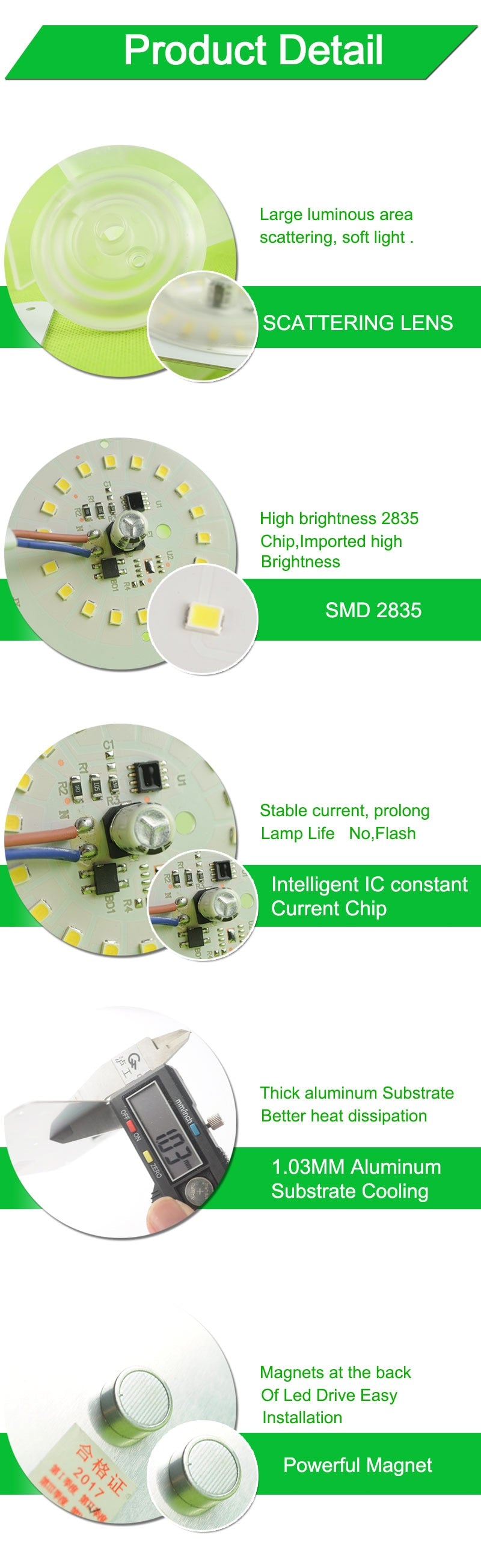 Ultra Bright Thin Mini Led Module 12W 18W 24W For Ceiling Lamp Downlight Replace Accessory Magnetic Source Light Board Bulb 220V
