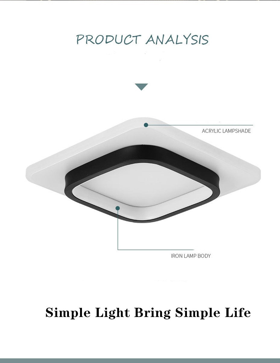 Modern Simple LED Downlight Embedded aisle corridor lights entrance light Creative Nordic Indoor Ceiling Lamp Surface Mounted