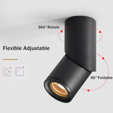 Dimmable Rotating LED Downlights 10W 15W 20W COB LED Ceiling Spot Lights AC110-220V LED Wall Lamp Warm Cold White Indoor Lighting