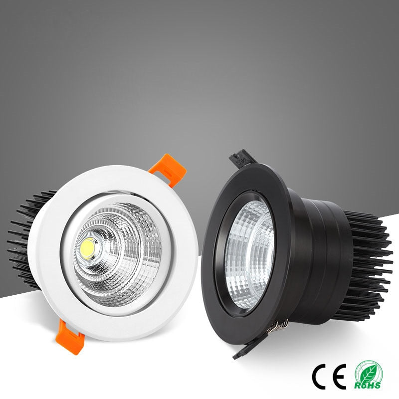 Dimmable LED Downlight COB Ceiling Spot Lighting 7W 10W 12W Led Bulb Bedroom Kitchen Indoor Ceiling Recessed Lights AC 85-265V