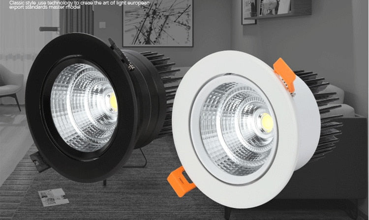 Dimmable LED Downlight COB Ceiling Spot Lighting 7W 10W 12W Led Bulb Bedroom Kitchen Indoor Ceiling Recessed Lights AC 85-265V