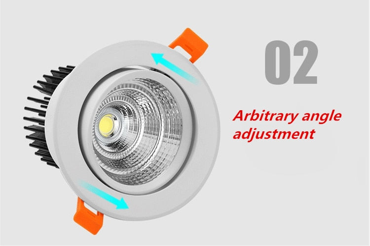 Dimmable LED Downlight COB Ceiling Spot Lighting 7W 10W 12W Led Bulb Bedroom Kitchen Indoor Ceiling Recessed Lights AC 85-265V
