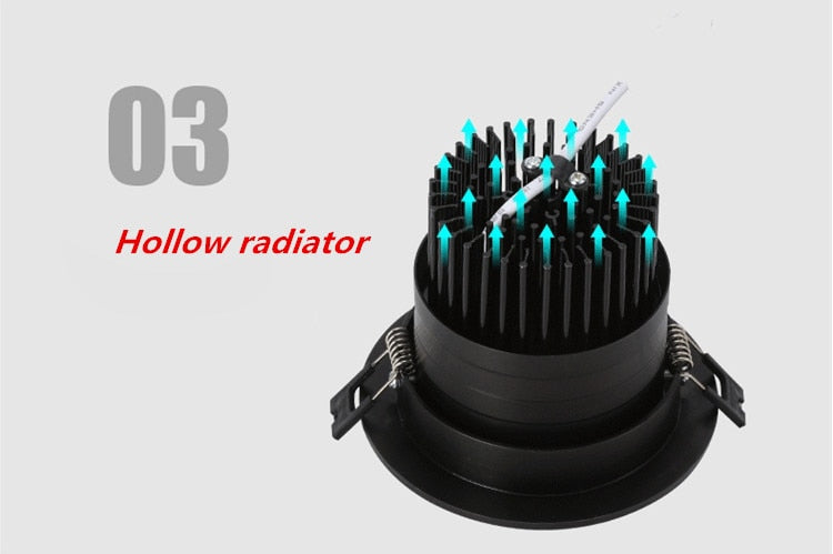 Dimmable LED Downlight COB Ceiling Spot Lighting 7W 10W 12W Led Bulb Bedroom Kitchen Indoor Ceiling Recessed Lights AC 85-265V