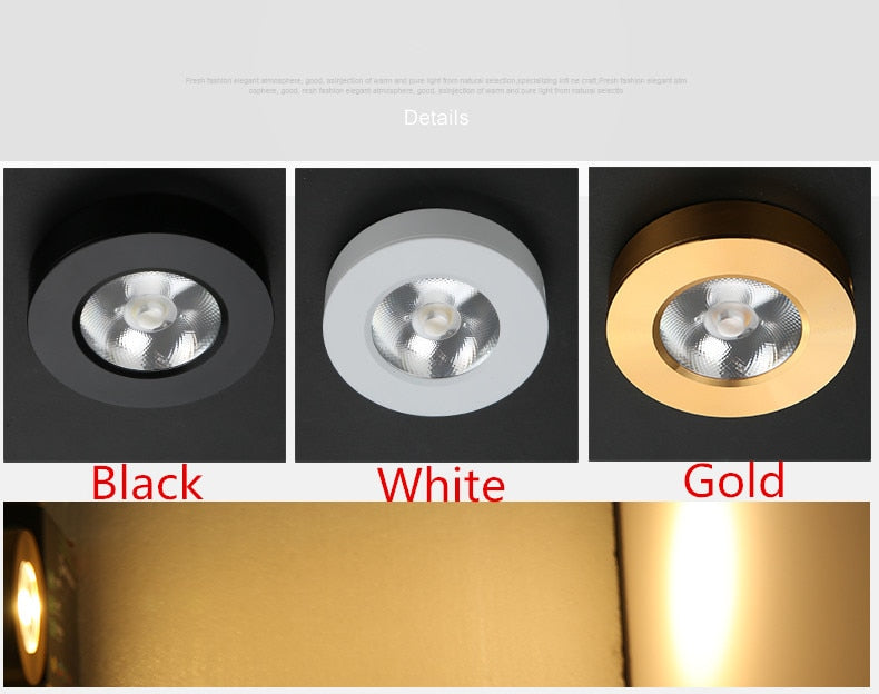 Mini Surface Mount Led Downlight w 5w 7w 10w 15w 220V lamp Ultrathin Cob Spot Led Light lighting Ceiling Home Cabinet Wardrobe