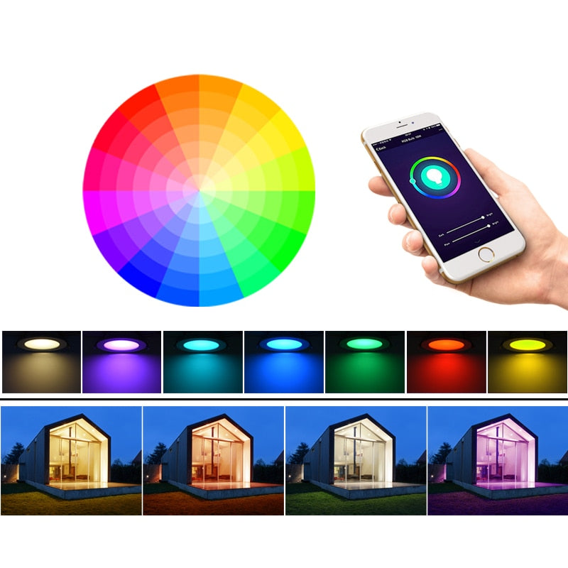 Zigbee LED Downlight WiFi Smart life Ceiling Down light Tuya APP RGB Warm Cool Changing Color 5W 7W 9W Alexa Google spotlight