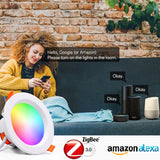 Zigbee LED Downlight WiFi Smart life Ceiling Down light Tuya APP RGB Warm Cool Changing Color 5W 7W 9W Alexa Google spotlight