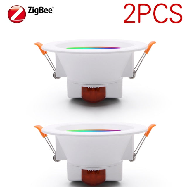 Zigbee LED Downlight WiFi Smart life Ceiling Down light Tuya APP RGB Warm Cool Changing Color 5W 7W 9W Alexa Google spotlight