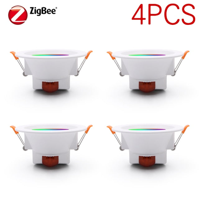 Zigbee LED Downlight WiFi Smart life Ceiling Down light Tuya APP RGB Warm Cool Changing Color 5W 7W 9W Alexa Google spotlight