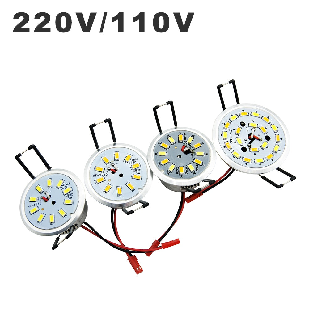 LED Downlight Integrated Light Cup Aluminum Shell 3W 5W 220V 110V Corn Bulb Spotlighting Panel Light Round 5730SMD Recessed Lamp