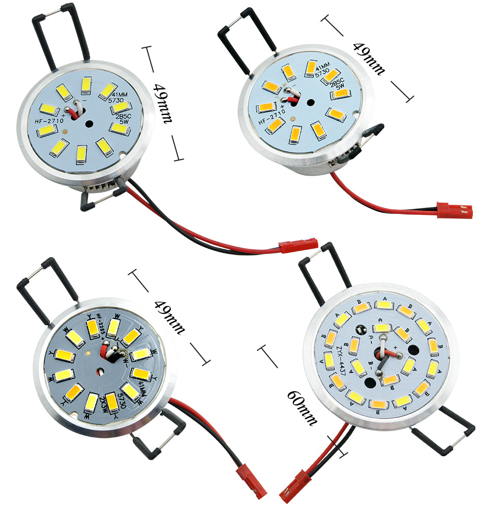 LED Downlight Integrated Light Cup Aluminum Shell 3W 5W 220V 110V Corn Bulb Spotlighting Panel Light Round 5730SMD Recessed Lamp