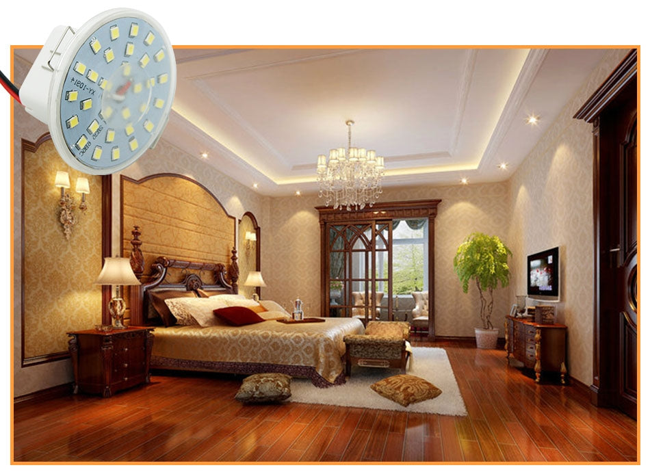 LED Downlight Integrated Light Cup Aluminum Shell 3W 5W 220V 110V Corn Bulb Spotlighting Panel Light Round 5730SMD Recessed Lamp