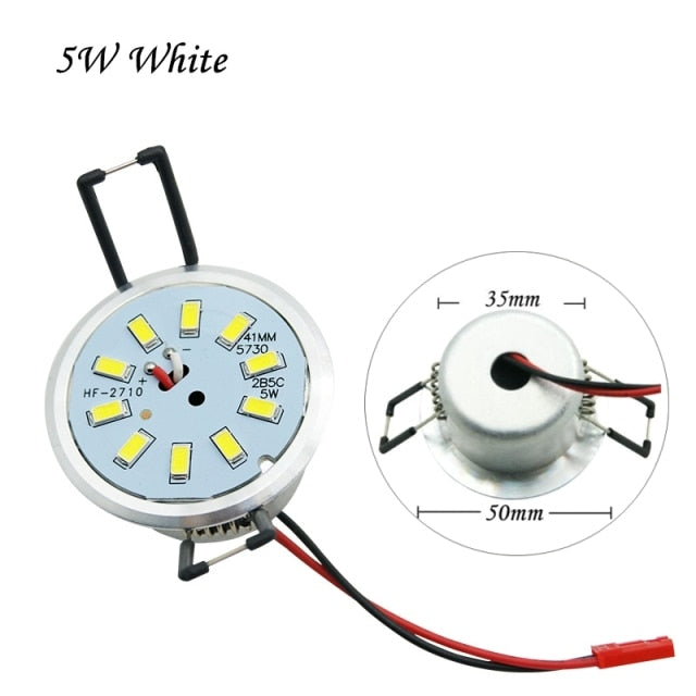 LED Downlight Integrated Light Cup Aluminum Shell 3W 5W 220V 110V Corn Bulb Spotlighting Panel Light Round 5730SMD Recessed Lamp