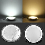 LED Panel Downlight Round Glass Cover Lights High Bright Ceiling Recessed Lamps 6W 9W 12W 18W AC85-265V + Driver