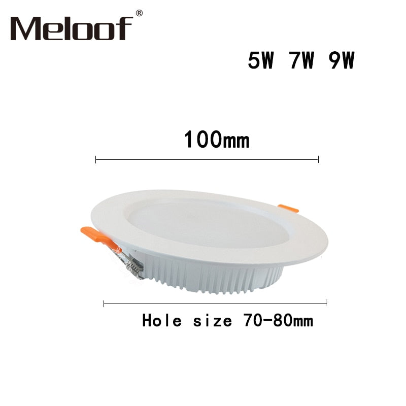 LED Downlight LED Tube Lamp 5W 9W 12W 10PCS/lot Round Embedded LED Ceiling Tube Lamp SMD 2835 Bedroom Kitchen Indoor Lighting