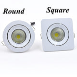 Round Square Dimmable Led downlight light COB Ceiling Spot Light 3w 5w ceiling recessed Lights Indoor Lighting AC110V 220V