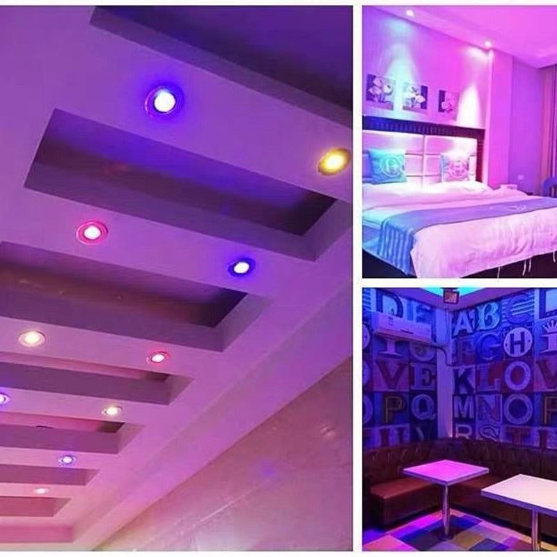 Acrylic LED Downlight 220V 5W 7W 9W 12W 15W RGB Change Recessed LED Panel Light Remote Kitchen living Indoor recessed lighting