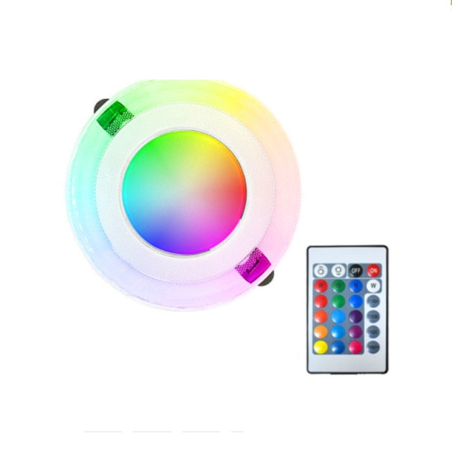 Acrylic LED Downlight 220V 5W 7W 9W 12W 15W RGB Change Recessed LED Panel Light Remote Kitchen living Indoor recessed lighting