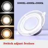 Acrylic LED Downlight 220V 5W 7W 9W 12W 15W RGB Change Recessed LED Panel Light Remote Kitchen living Indoor recessed lighting