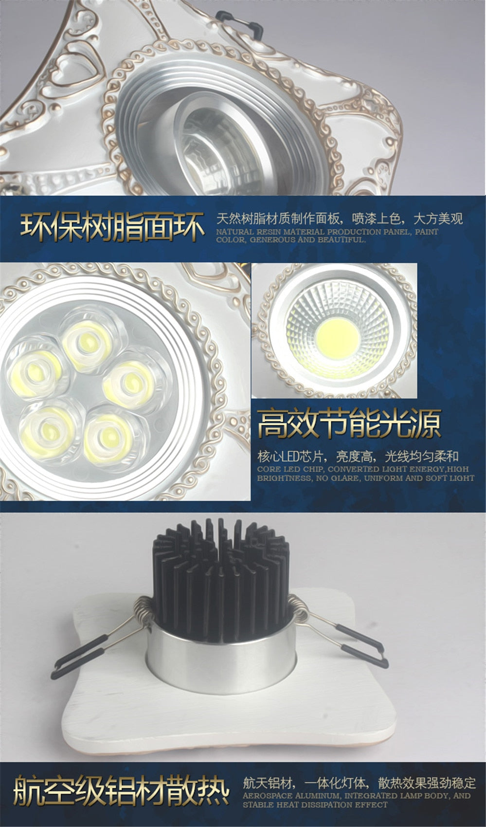 European Rhombus Heart Pattern Fashion Led Downlights For Hallway Dining Room Kitchen Foyer 7.5Cm Hole 220V Recessed Spot Lamp