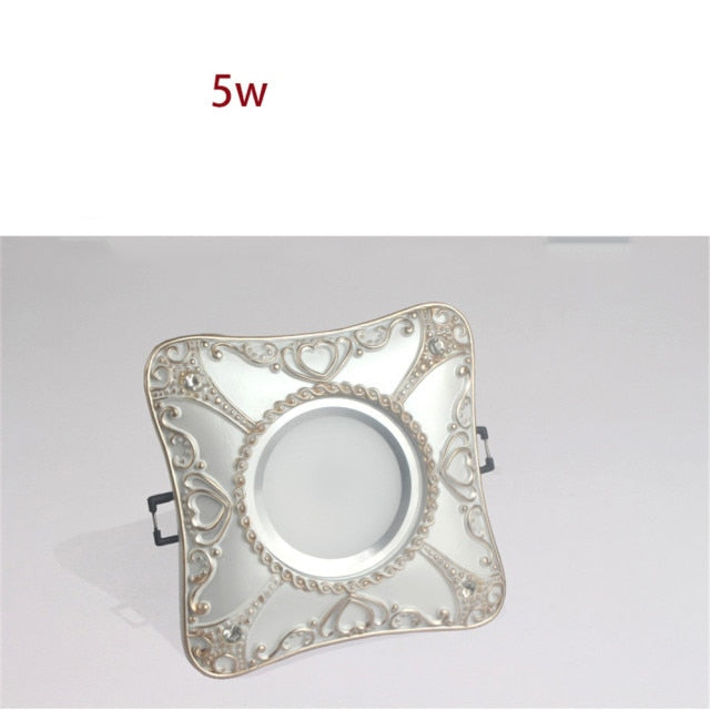 European Rhombus Heart Pattern Fashion Led Downlights For Hallway Dining Room Kitchen Foyer 7.5Cm Hole 220V Recessed Spot Lamp