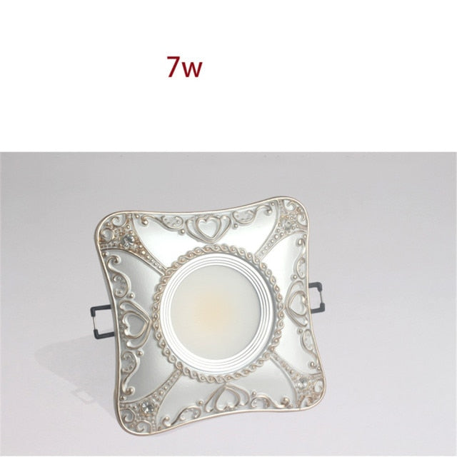 European Rhombus Heart Pattern Fashion Led Downlights For Hallway Dining Room Kitchen Foyer 7.5Cm Hole 220V Recessed Spot Lamp