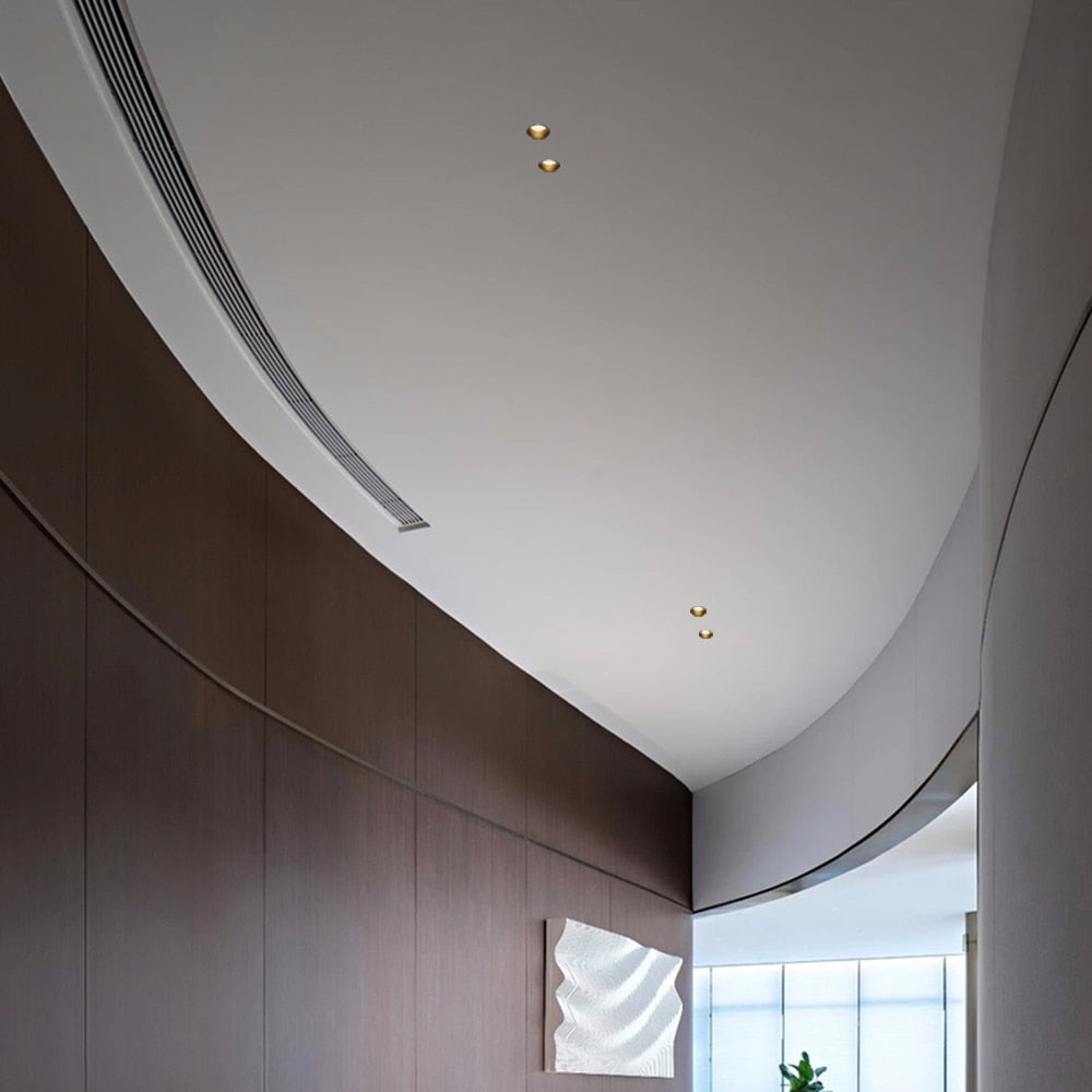 COOJUN led 5W Embedded Ceiling Lamp Frame Seamless Endless Downlight COB CRI Ra 93 Wall Wash Mini Spotlight Indoor Lamp