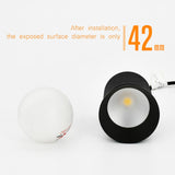 COOJUN led 5W Embedded Ceiling Lamp Frame Seamless Endless Downlight COB CRI Ra 93 Wall Wash Mini Spotlight Indoor Lamp