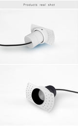 COOJUN led 5W Embedded Ceiling Lamp Frame Seamless Endless Downlight COB CRI Ra 93 Wall Wash Mini Spotlight Indoor Lamp