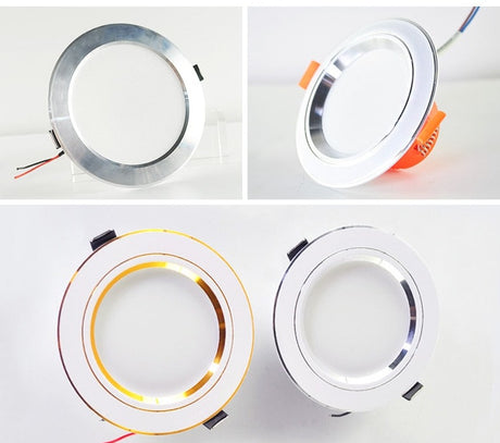 LED Spotlight Downlight 3W 5W 9W 15W 18W Aluminum Ultra Thin Round Recessed Panel Lamp AC 220V 110V LED Spot Light