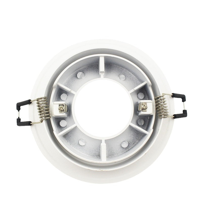 Round Double Rings LED Downlights Ceiling Fitting Base MR16 GU10 85-265V 90mm Cut Hole Beam Rotatable Indoor Lighting