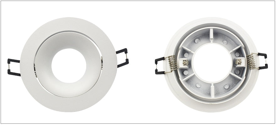 Round Double Rings LED Downlights Ceiling Fitting Base MR16 GU10 85-265V 90mm Cut Hole Beam Rotatable Indoor Lighting