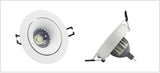 Round Double Rings LED Downlights Ceiling Fitting Base MR16 GU10 85-265V 90mm Cut Hole Beam Rotatable Indoor Lighting