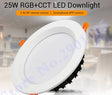 RGB+CCT recessed 25W indoor led ceiling Downlight dimmable AC100~240V hole size 200~210mm Compatible with 2.4G RF remote control