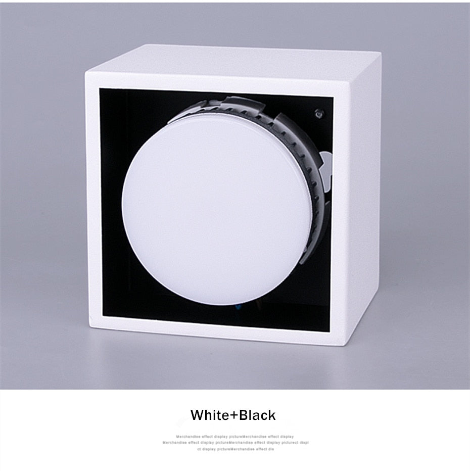 DBF Angle Adjustable LED Surface Mounted Downlight 7W/9W/12W+ Replaceable GX5.3 LED Lamp AC85-265V LED Ceiling Spot Light Decor