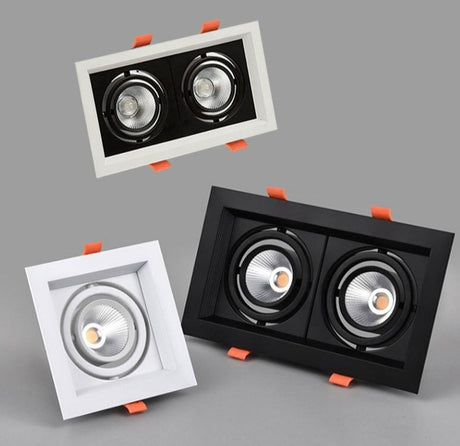 LED Square Recessed Dimmable Downlight 10W/20W AC90~260V COB LED Embedded Spotlight Ceiling Lamps Indoor Lighting