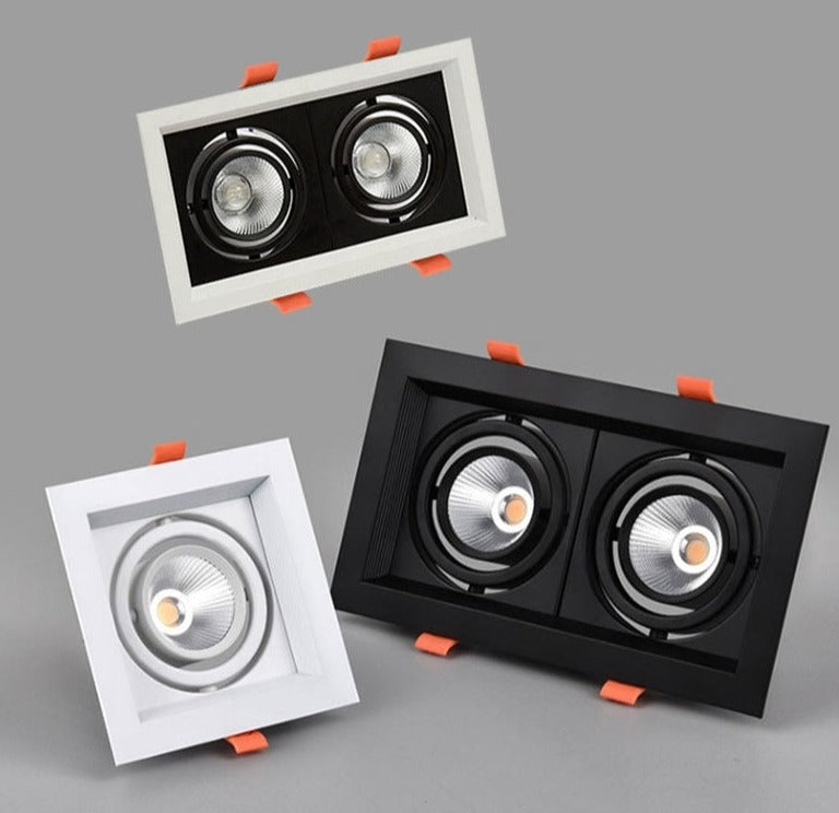 LED Square Recessed Dimmable Downlight 10W/20W AC90~260V COB LED Embedded Spotlight Ceiling Lamps Indoor Lighting