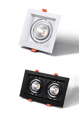 LED Square Recessed Dimmable Downlight 10W/20W AC90~260V COB LED Embedded Spotlight Ceiling Lamps Indoor Lighting