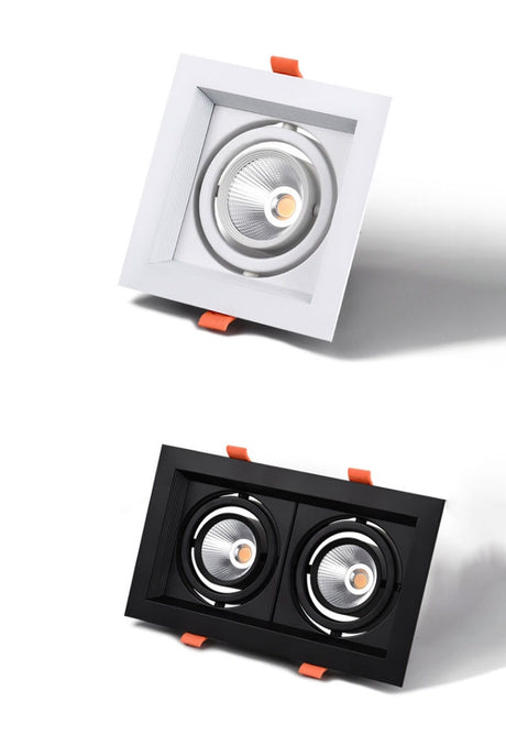 LED Square Recessed Dimmable Downlight 10W/20W AC90~260V COB LED Embedded Spotlight Ceiling Lamps Indoor Lighting