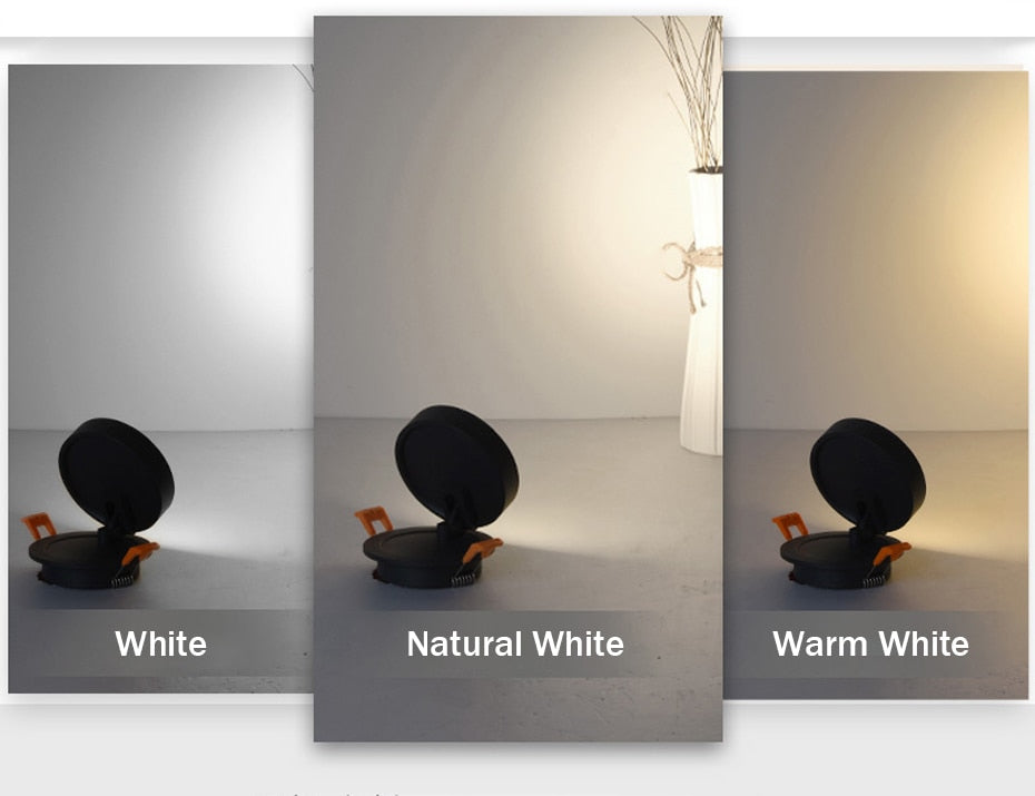 Ultra Thin Led Downlights 220v Led Ceiling Light 7W 10W 12W Recessed Down light Round Led Panel Light 3W 5W LED Spot lights