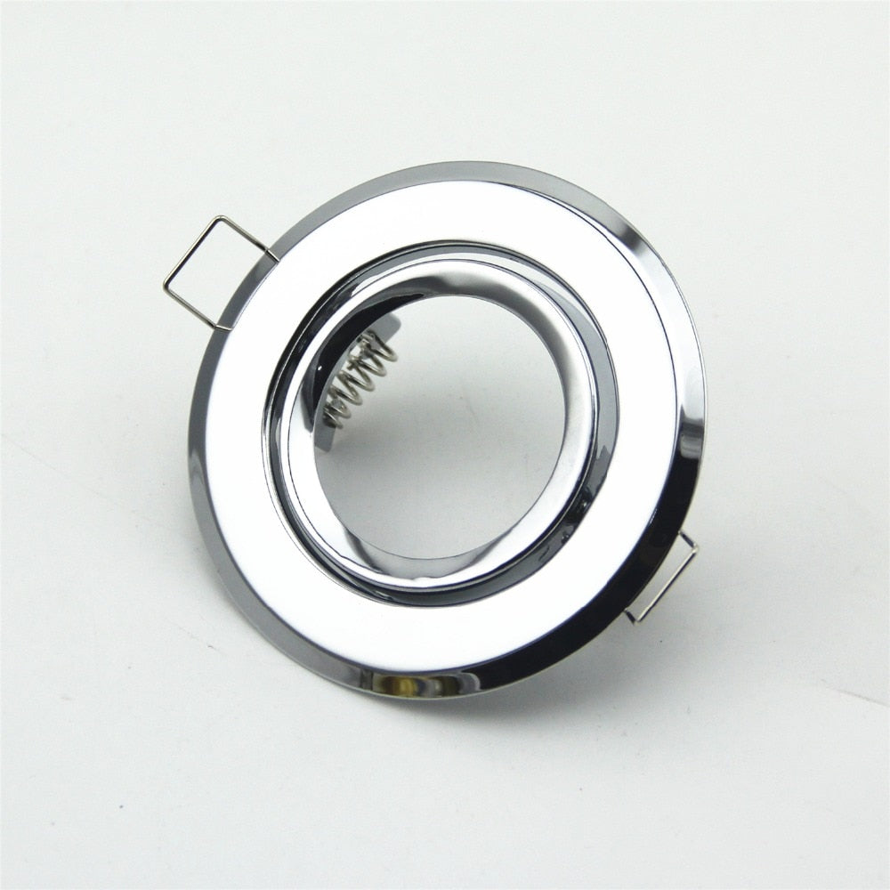 Recessed Ceiling Led Downlight Retrofit Frame Mirror Chrome Color Adjustable GU10/MR16 Bulb Fittings