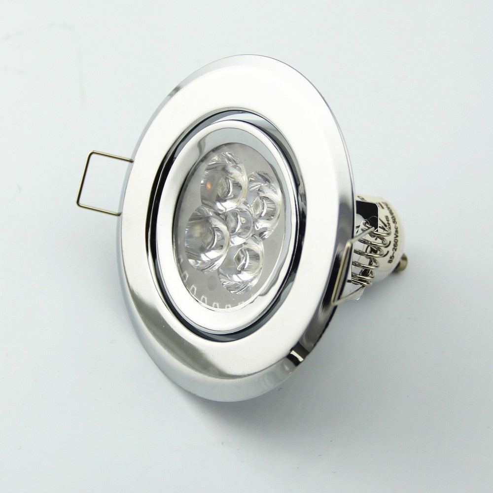 Recessed Ceiling Led Downlight Retrofit Frame Mirror Chrome Color Adjustable GU10/MR16 Bulb Fittings