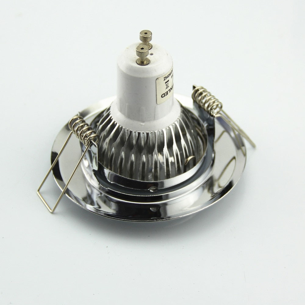 Recessed Ceiling Led Downlight Retrofit Frame Mirror Chrome Color Adjustable GU10/MR16 Bulb Fittings