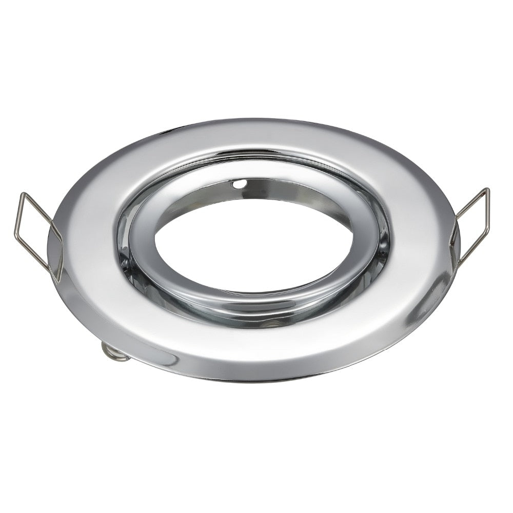 Recessed Ceiling Led Downlight Retrofit Frame Mirror Chrome Color Adjustable GU10/MR16 Bulb Fittings
