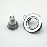 Recessed Ceiling Led Downlight Retrofit Frame Mirror Chrome Color Adjustable GU10/MR16 Bulb Fittings