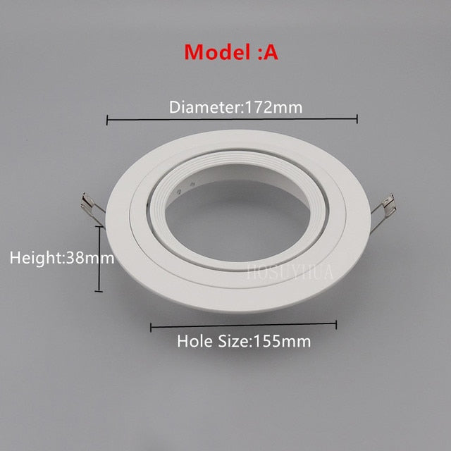 Hot Sale Round Gu10 G53 Spot Bulb Recessed Led Ceiling Light Fixture Downlight AR111 Fitting Mounting Ceiling Spot Lights Frame